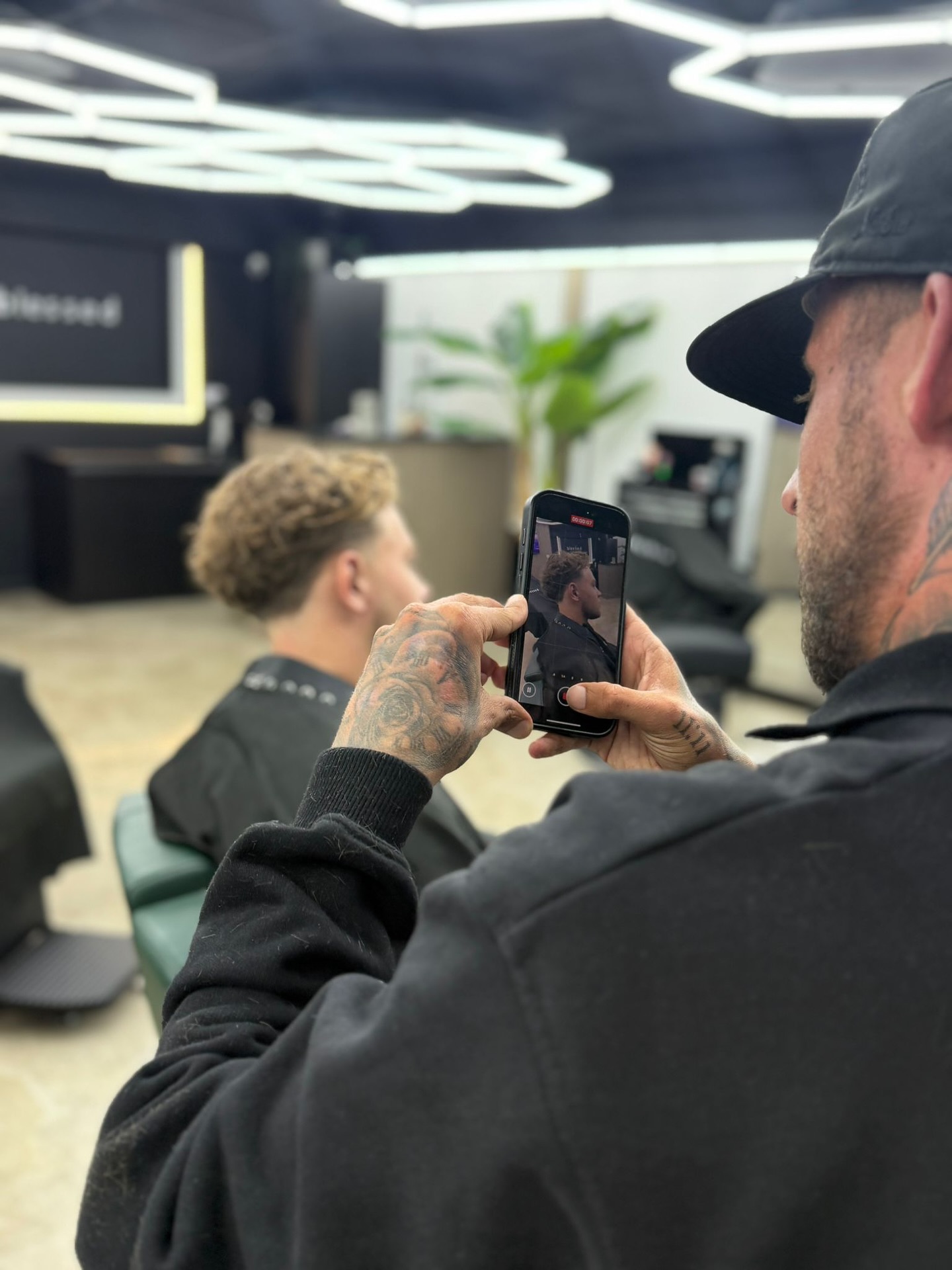 Client haircut at blessed barbers