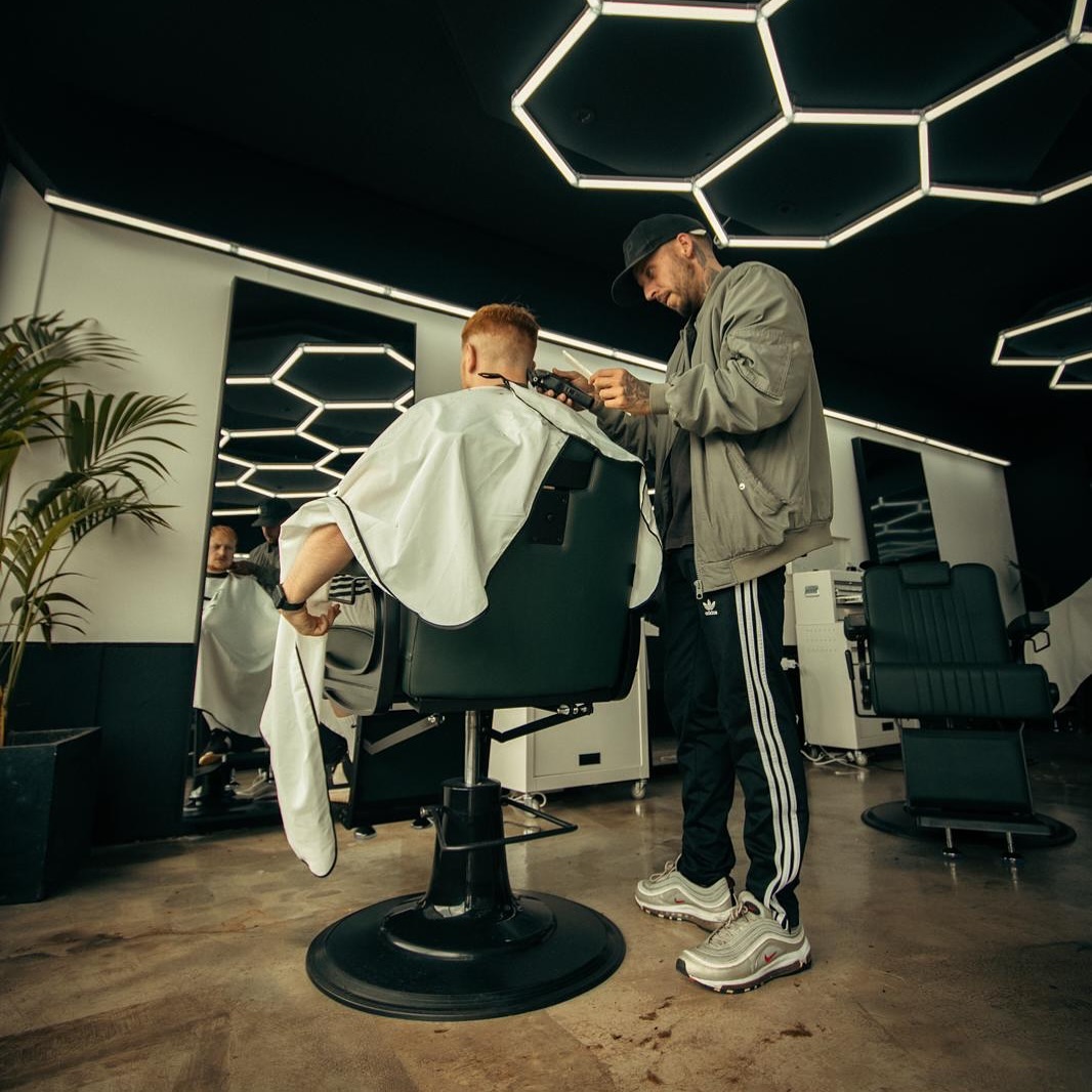Client haircut at blessed barbers