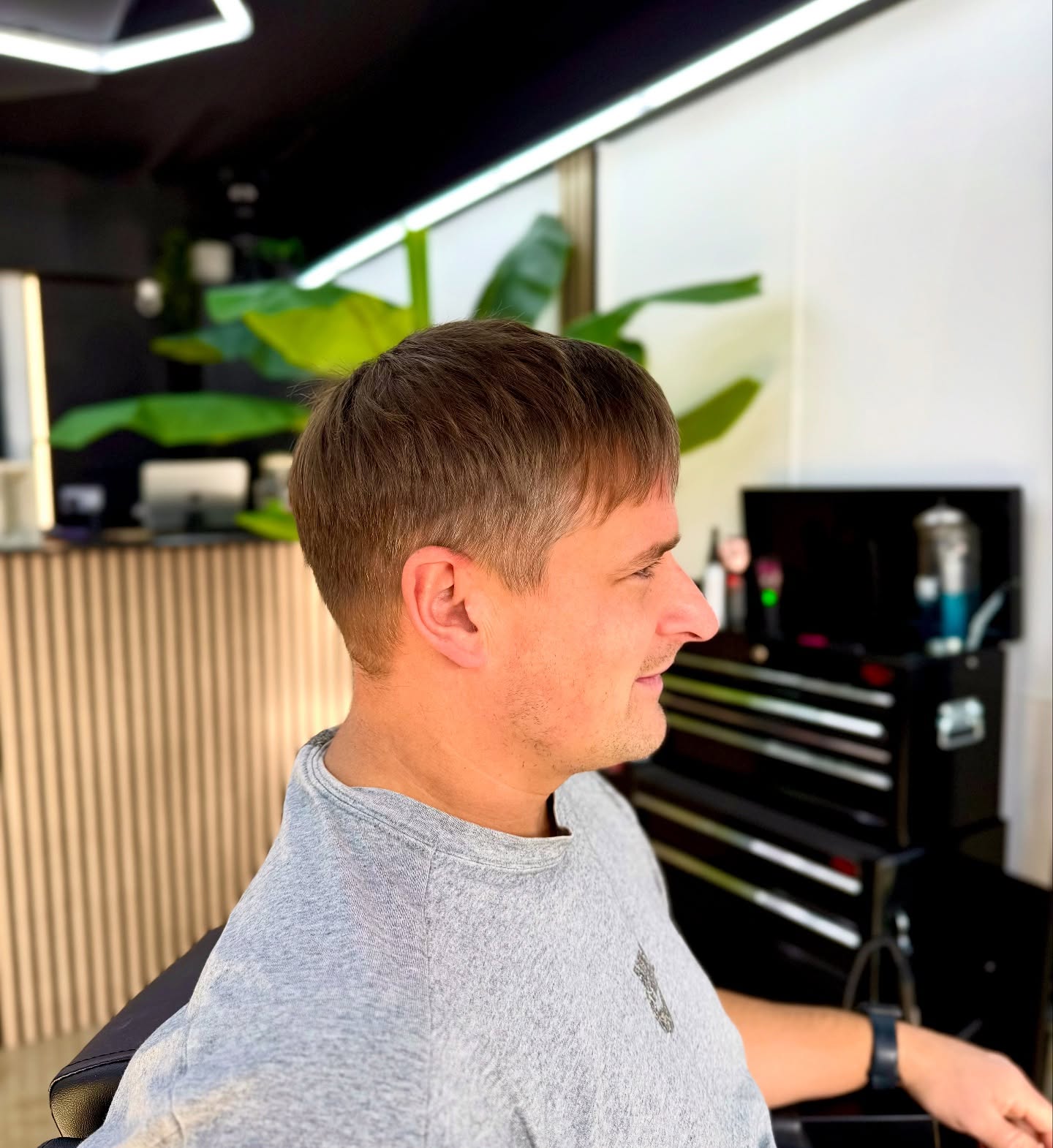 Client haircut at blessed barbers