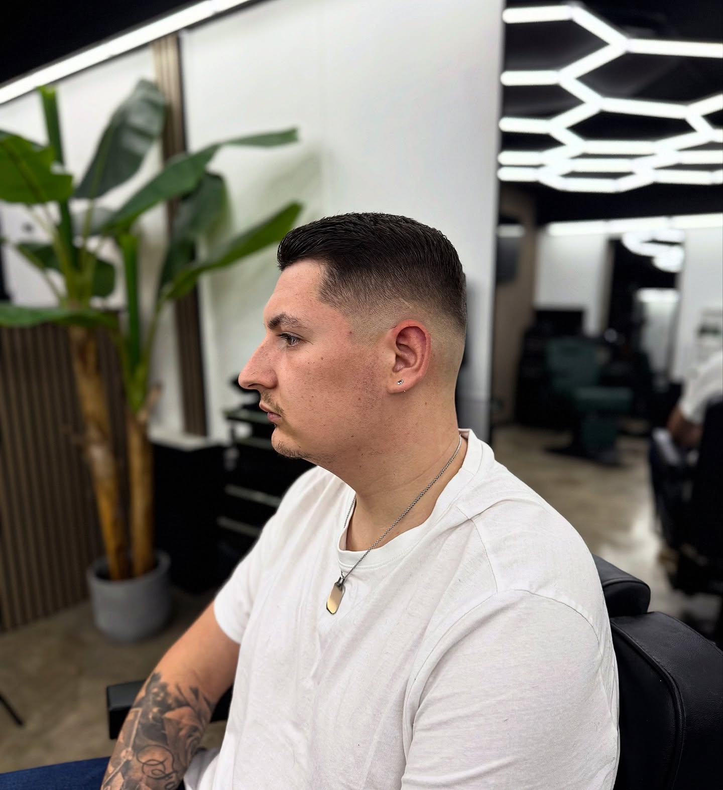 Client haircut at blessed barbers