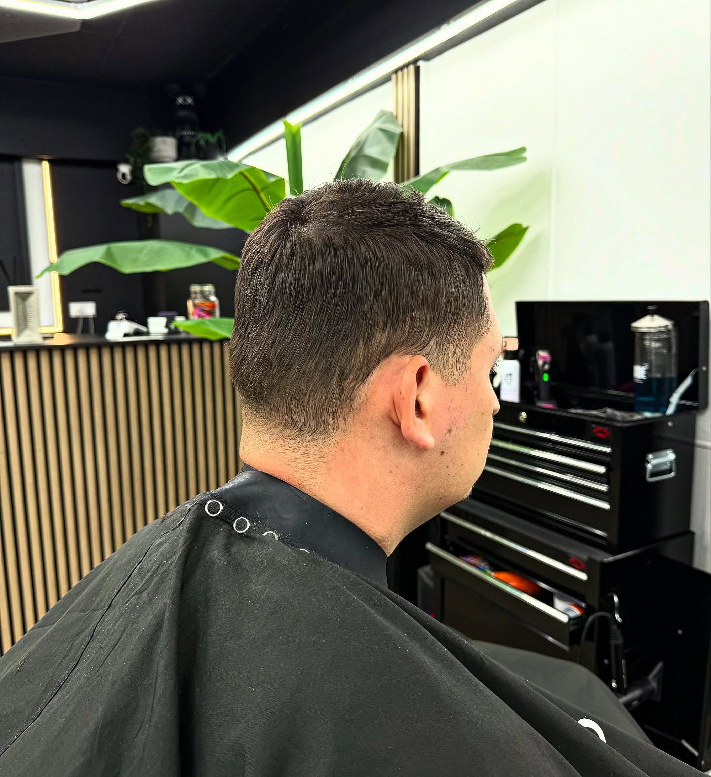 Client haircut at blessed barbers